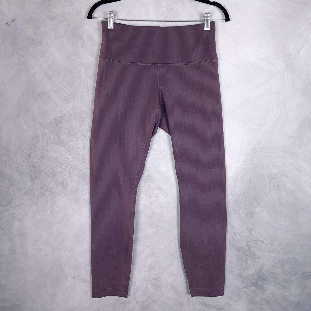 lululemon athletica Ribbed High-Rise Leggings in Dusty Plum